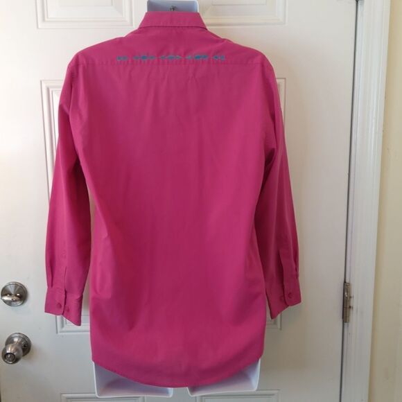 Get Lucky fuchsia western shirt with rhinestones and embroidered details - Picture 11 of 13
